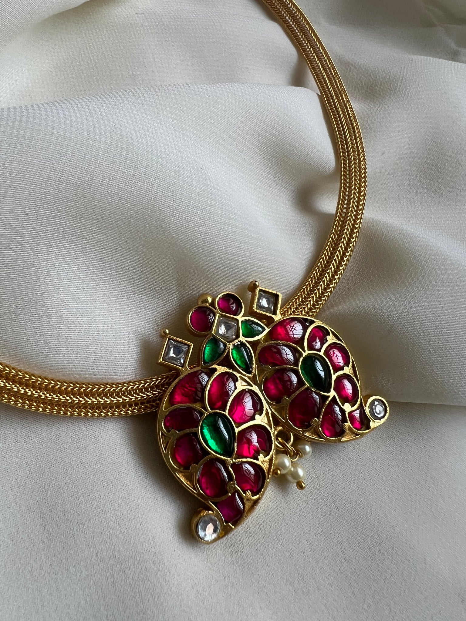 Kundan manga necklace