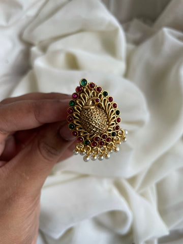 Peacock kemp Adjustable Ring