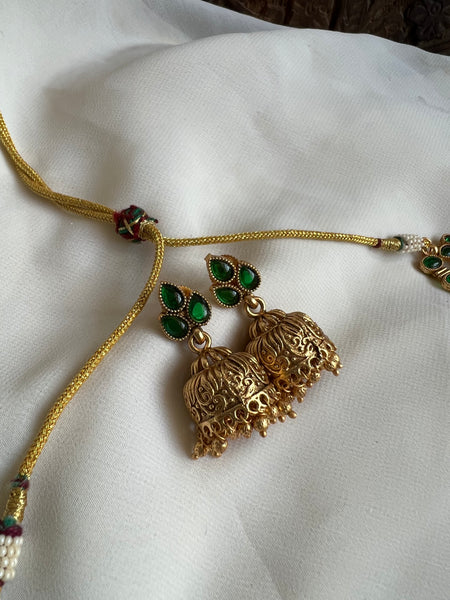 Kemp designer necklace with jhumkas