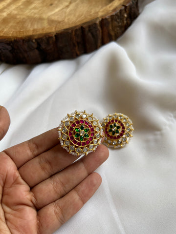 Kundan chakra studs