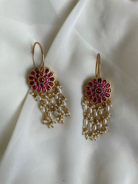 Reversible Kundan flower Balis