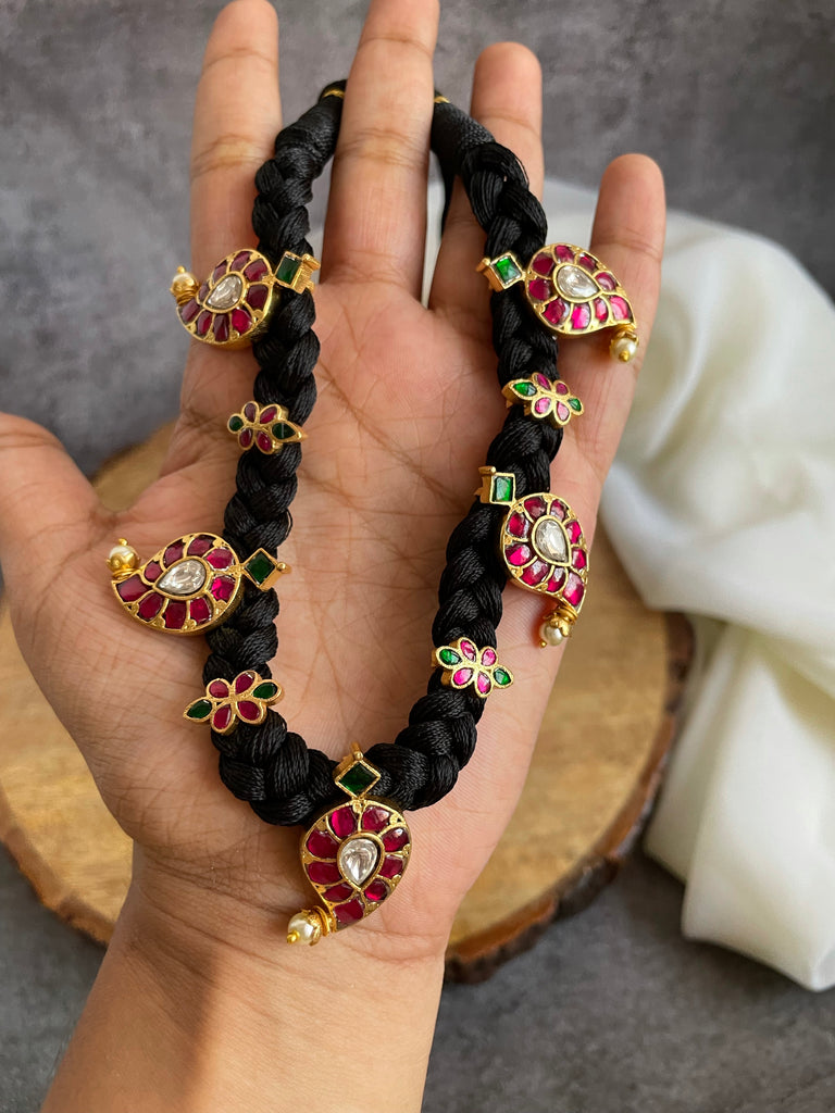 Kundan manga flower thread choker House of Jhumkas
