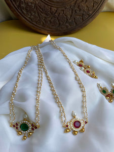 Pearl Mangal sutra with gold drops