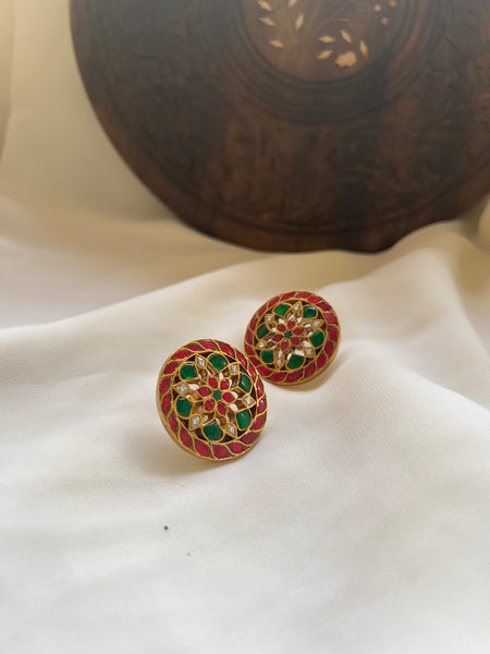 Jumbo Kundan silver studs PRE book