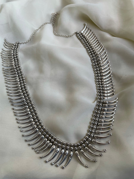 Oxidised spike necklace