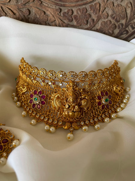 Lakshmi bridal full neck choker with earrings