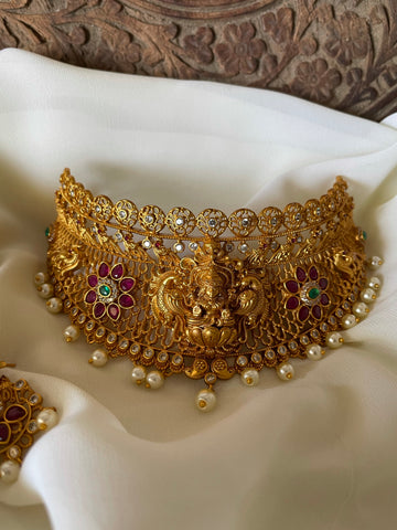 Lakshmi bridal full neck choker with earrings