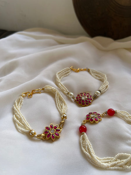 Kundan flower bracelets