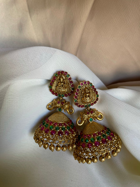 Gajalakshmi kemp jhumkas