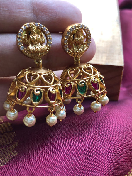 Kemp Lakshmi choker with jhumkas