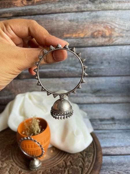 Oversized hoop jhumkas