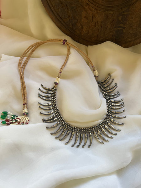 Kerala style pichimottu necklace in brass